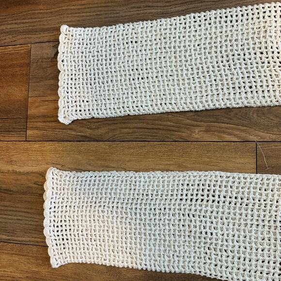 Andi Bagus Bingin Beach Pant cream stacked crochet pants swim coverup Womans S/M - Picture 5 of 11